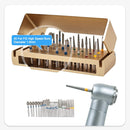 30 Pcs/Set Aluminium Dental Burs Kit With Holder Burs For High Speed Handpiece Turbine Burs Disinfection Box Dentist Tool