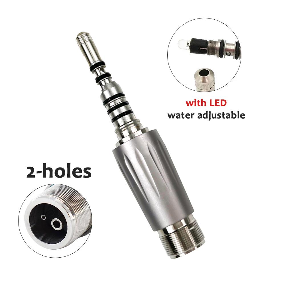 2-hole 4-hole 6-hole dental quick connector with LED connector for fiber optic high-speed handpieces