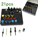 21Pcs Dental Osseodensification Bur Drills Kit Dental Implant System Drivers with Stoppers Dental Implant Black Kit