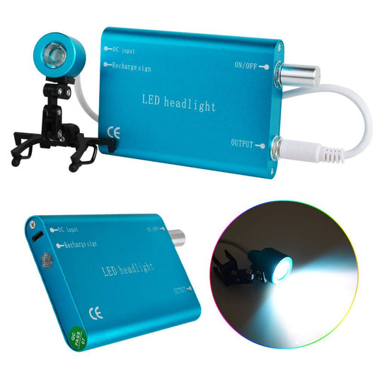 Portable Blue Head Light Lamp for Dental Surgical Medical Binocular Loupe