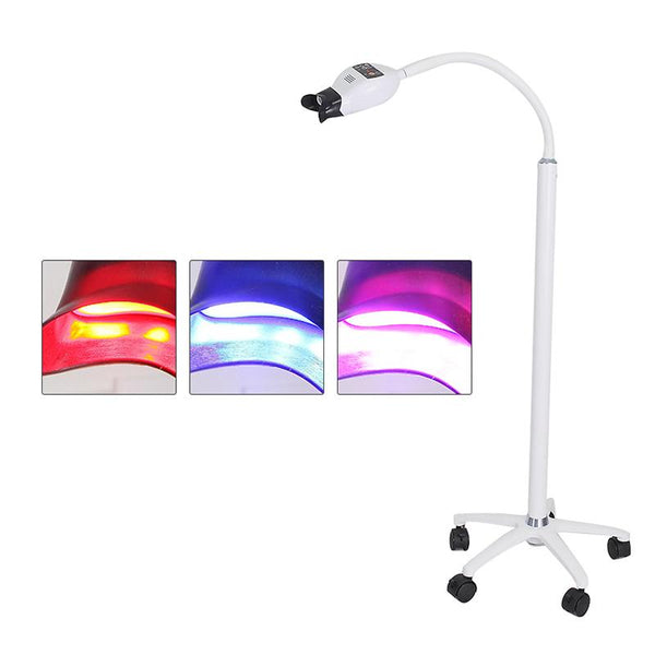 3 colores 8 LED dientes dentales móviles que blanquean la lámpara LED máquina de blanqueo de luz
