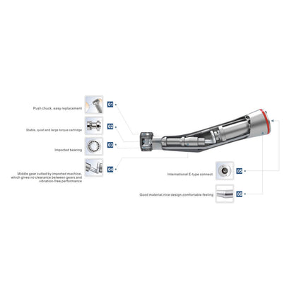 1:5 Aumenta la velocità dentale Contrangolo Manipolo