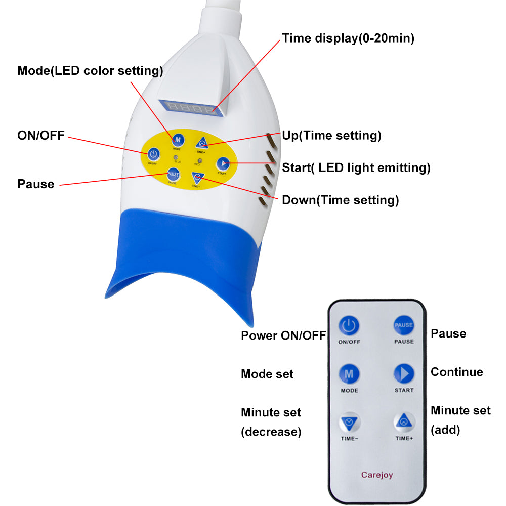 Dental Teeth LED Whitening Lamp Bleaching With Remote Control 3 Colors