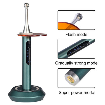 Dental Cordless Curing Light 1 Second Cure Lamp with 4 working modes