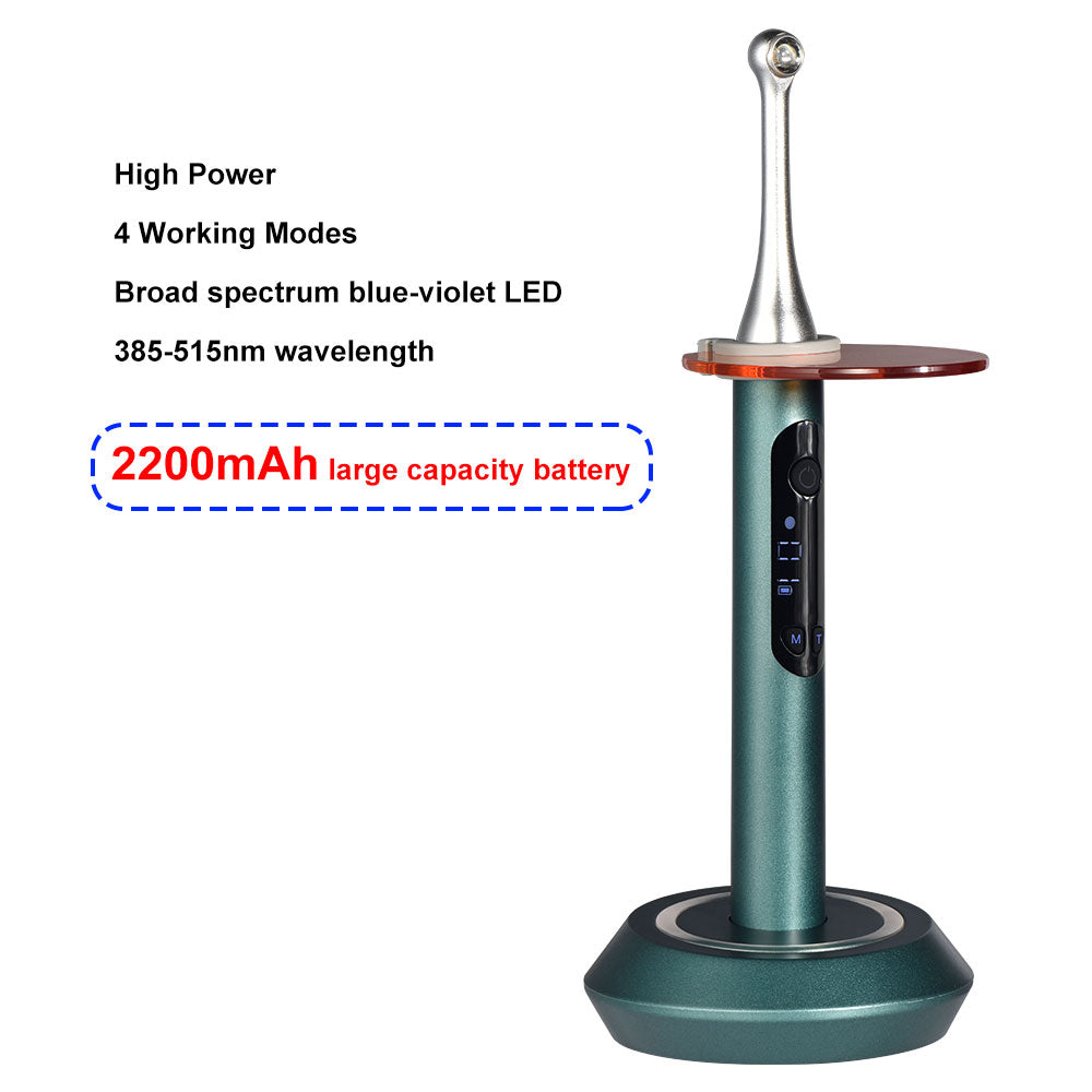 Dental Cordless Curing Light 1 Second Cure Lamp with 4 working modes