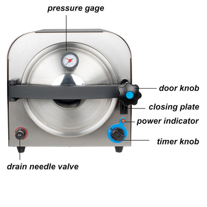 14L 900W Dentallabor Autoklav Sterilisator Dampf medizinische Sterilisationsgeräte