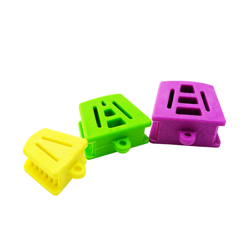 6PCS / 1set Blocs de morsure en latex de silicone