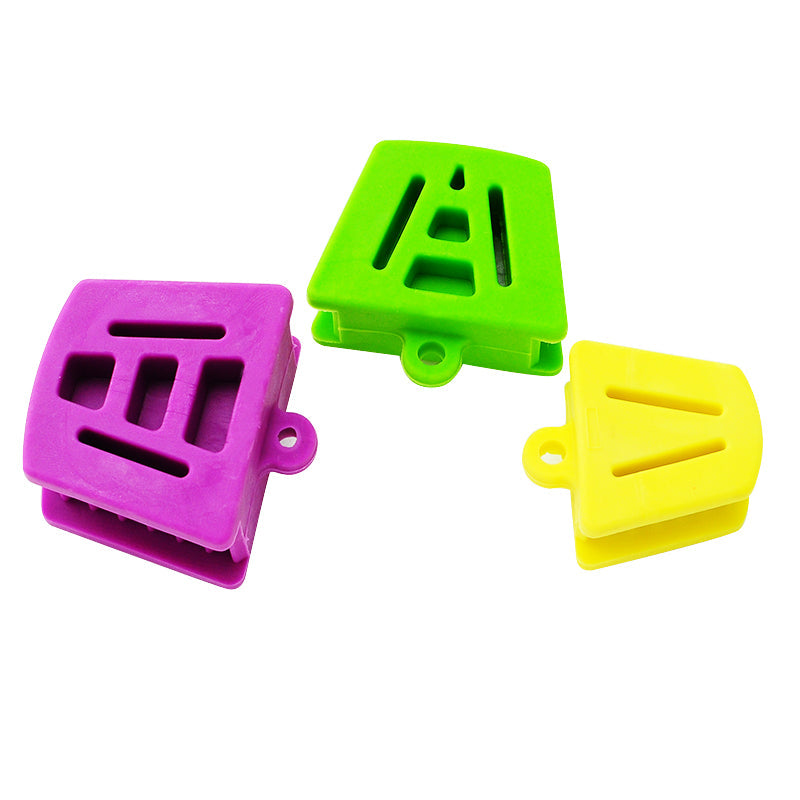 6PCS / 1set Blocs de morsure en latex de silicone