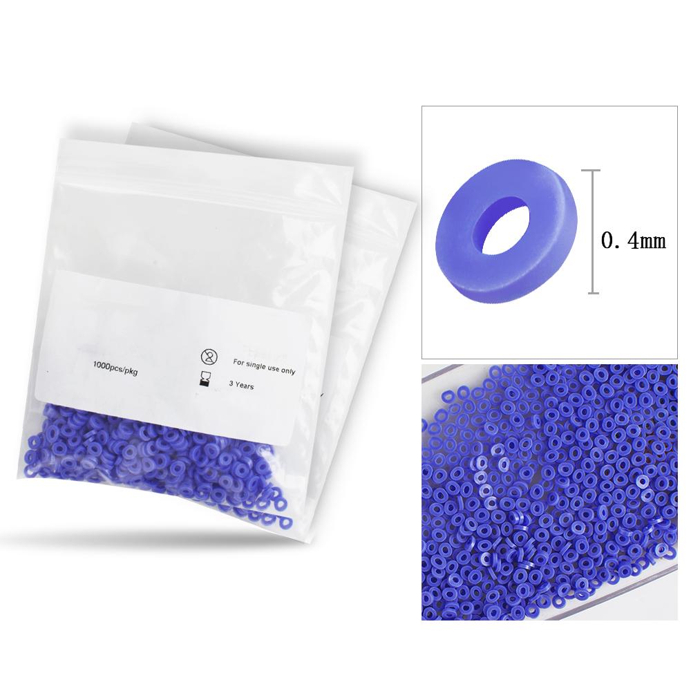 1000 Pcs Dental Orthodontic Separator Blue Tie Elastic Band Force Continuous