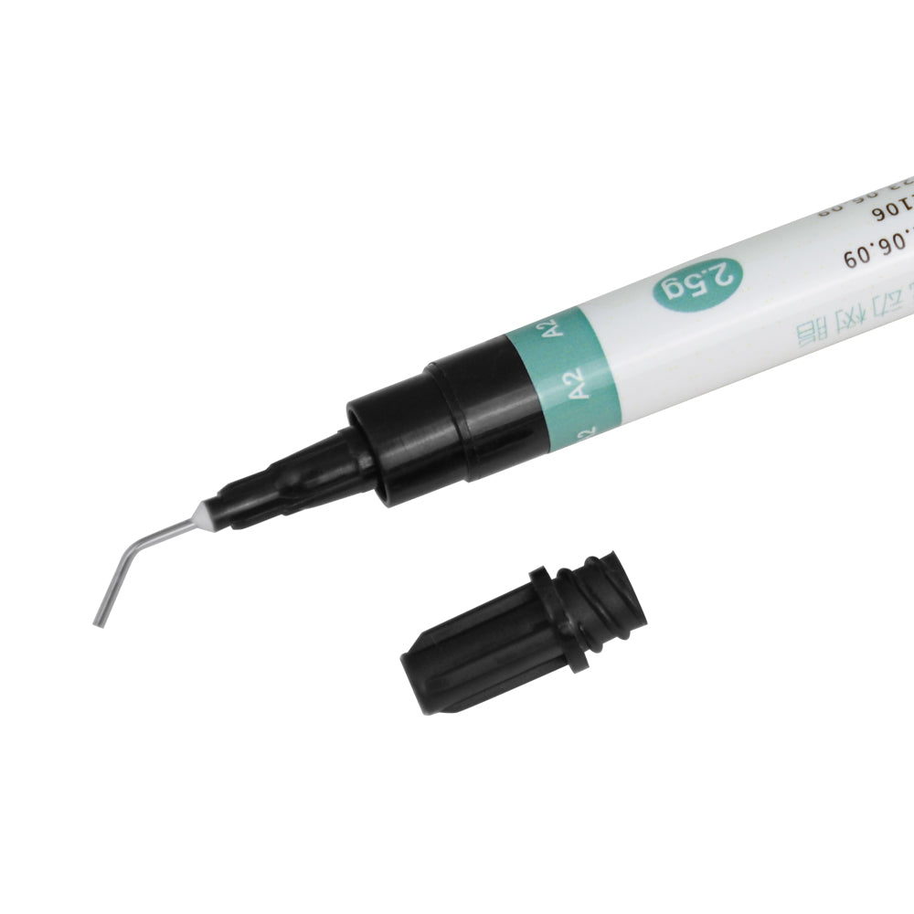 Resina compuesta de curado por luz fluida dental Flujo medio A1 A2 A3 A3.5 2.5g/syg