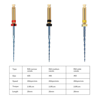 3pcs/Pack Dental Reciprocating Blue Endodontic Files