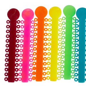 1 Pack Dental Orthodontic Ligature Ties (Multi-color)