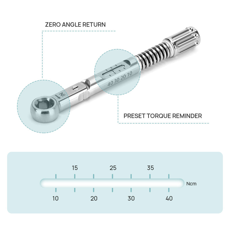 Kit de cliquet pour clé dynamométrique pour implant dentaire