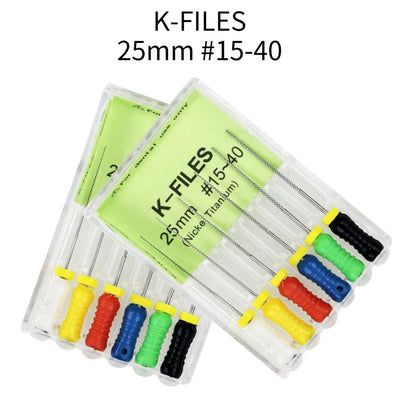 6pcs/Pack K File 25mm Dental Hand Stainless Steel Endodontic Root Canal File