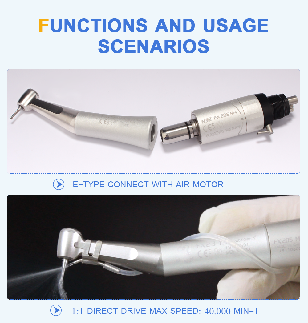 1:1 Contra Angle External Water Spray Handpiece