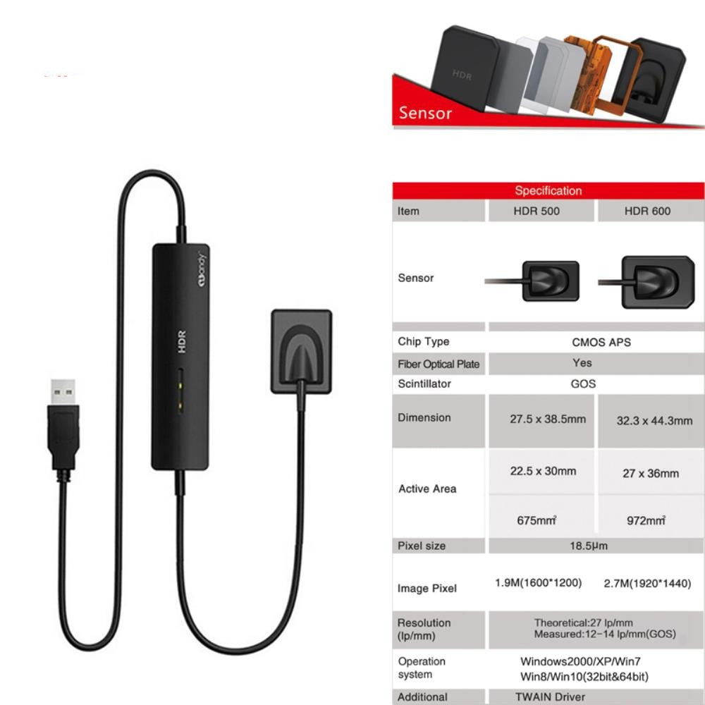 HDR-600 Dental Sensor Digital X-ray Intraoral Sensor CMOS APS High Frequency RVG Imaging System