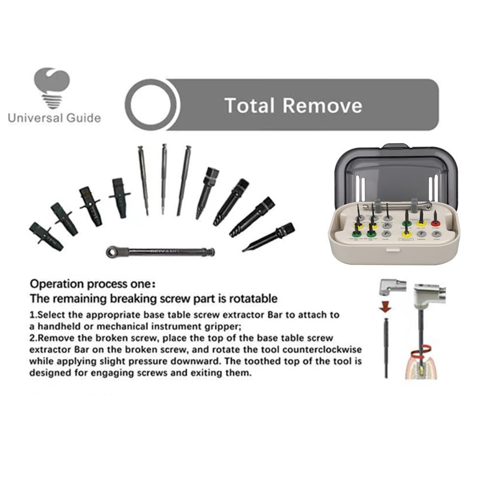 Dental Broken Screw Remover Implant Pickup Kit Implant Ratchet Wrench