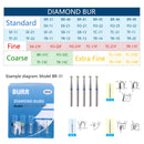 Dental Diamond Burs For High Speed Handpiece Friction Grip FG 1.6mm Bur 5Pcs/Box 42Types