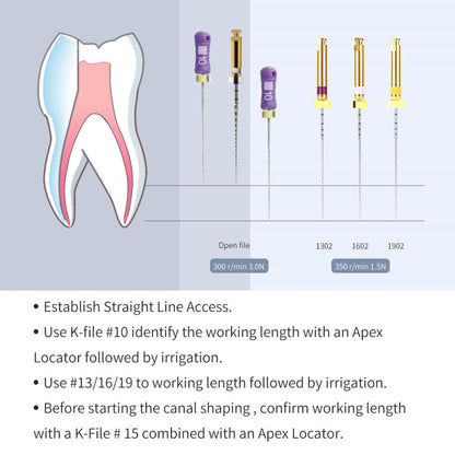 135℃ Autoclavable Dental Endo File Root Canal Instrument 25mm Dentistry Rotary Endodontic