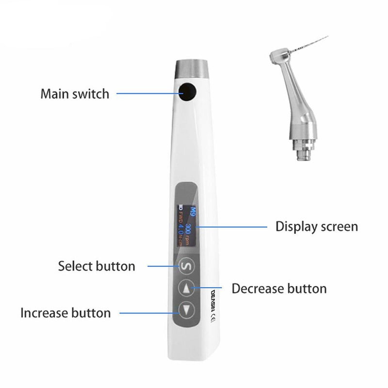 2-in-1 Dental Cordless Endo Motor Reciprocating 360° Adjustable Handpiece