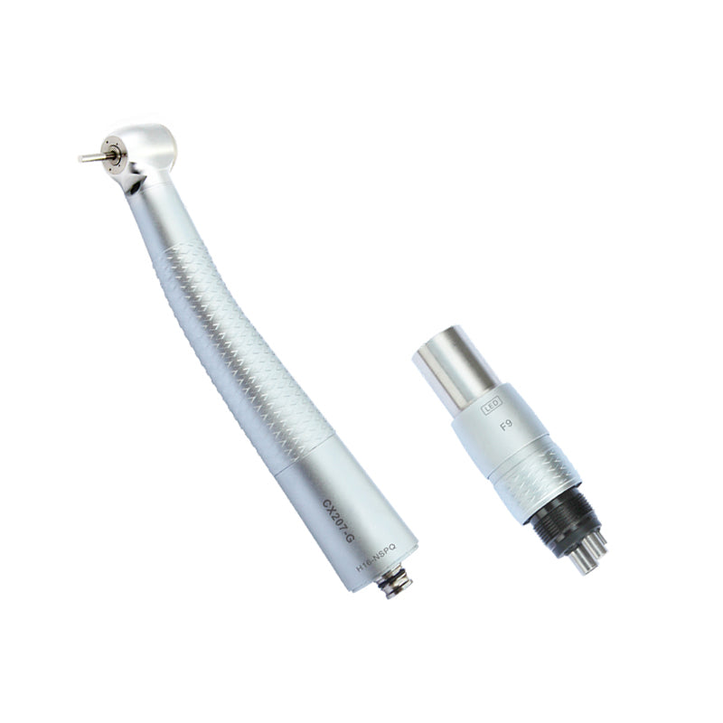 Dental High Speed Handpiece LED Fiber Optic With Quick Coupling 3 Way Spray