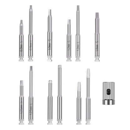 12pcs Dental Lab Implant Screwdriver Long Short with Base