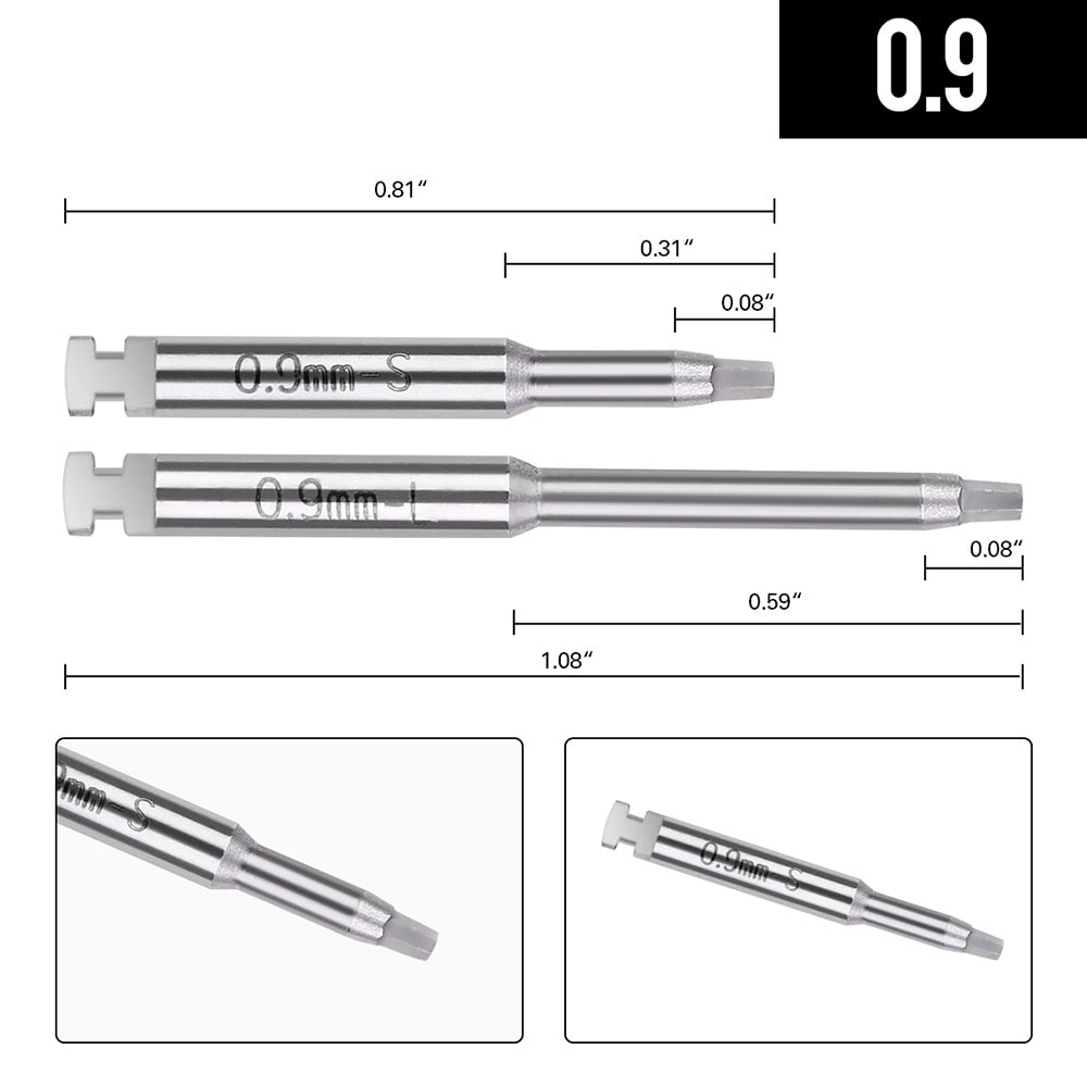 12pcs Dental Lab Implant Screwdriver Long Short with Base