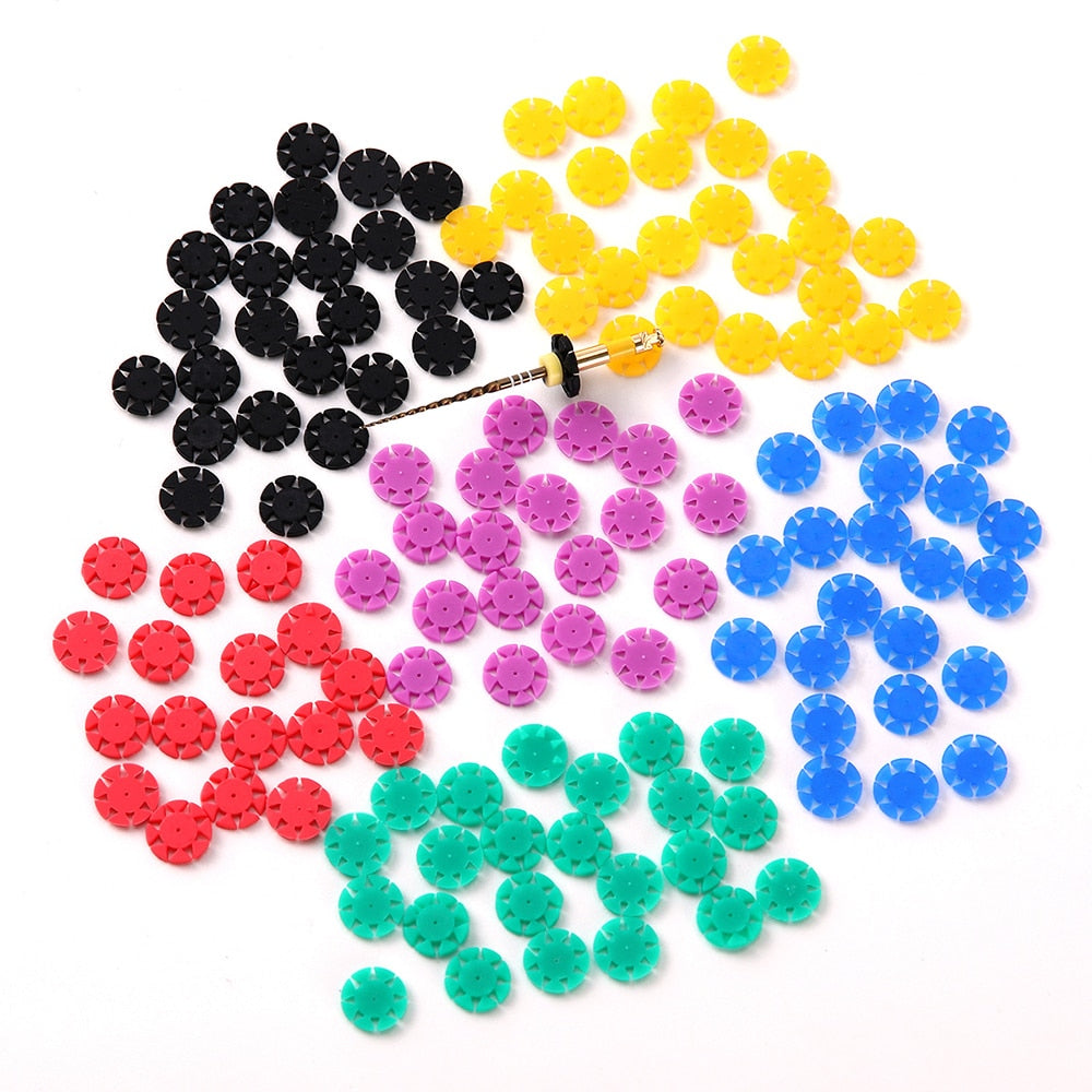 100pcs/Bag Dental Root Canal File Circle Counter