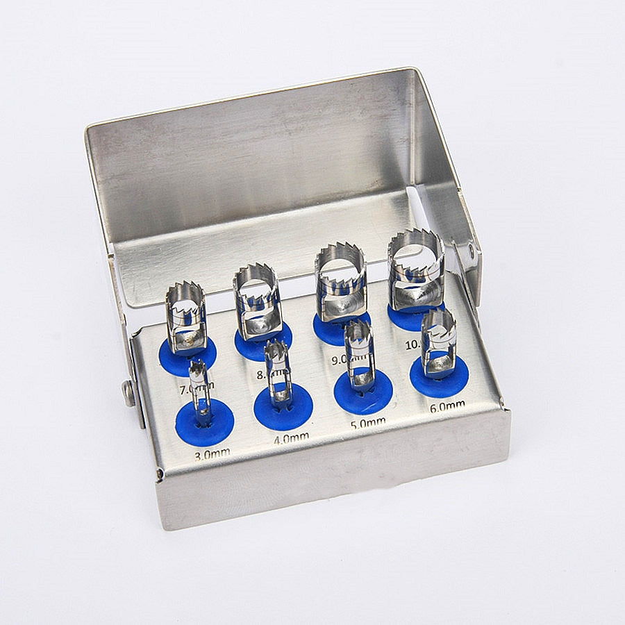 8 Pcs Dental Implant Bone Trephine Drills Kit