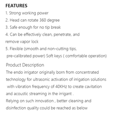 Opération ultrasonique sans fil dentaire Endo Activateur ultrasonique